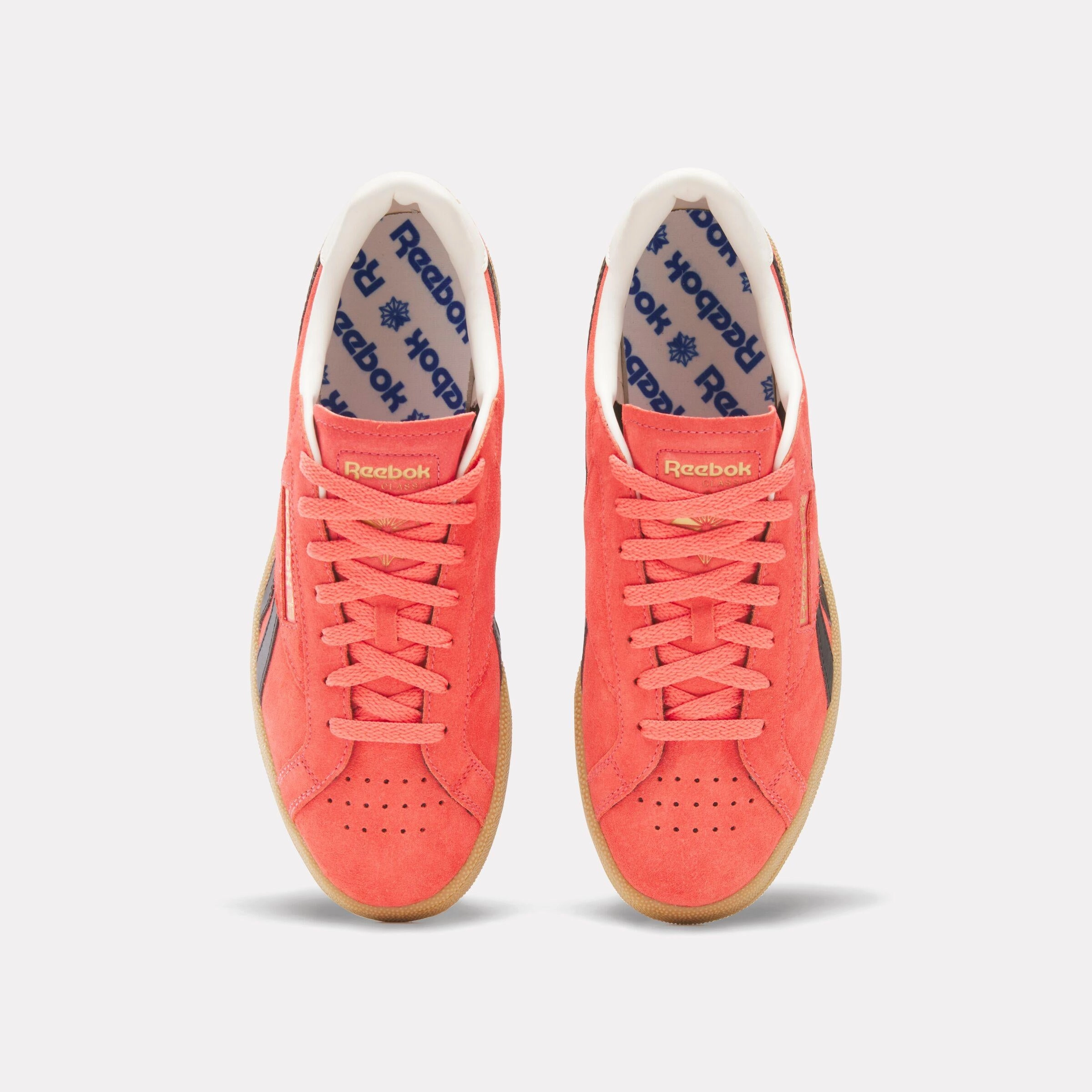 Reebok Footwear Men Club C Grounds UK Shoes SUNSETCORAL/BLACK/GUM Cloud Flow