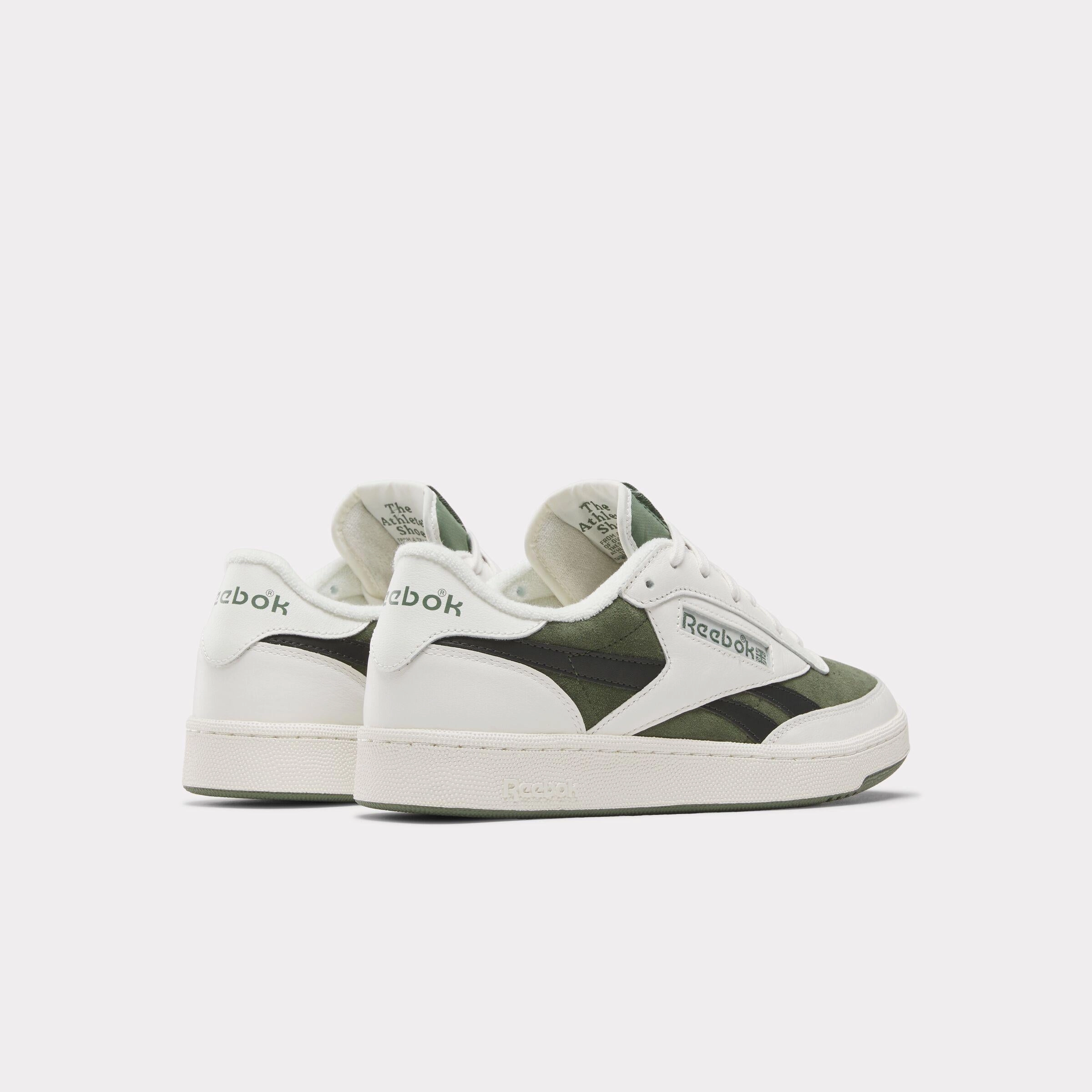 Reebok Footwear Men Club C Revenge Vintage II Shoes CHALK/BREAKAWAYGREEN/WASHEDBLA Soft Touch