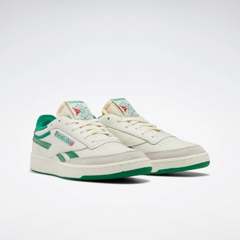 Reebok Footwear Men Club C Revenge Vintage Shoes CHALK/PAPWHT/GLEGRN Durable Fit