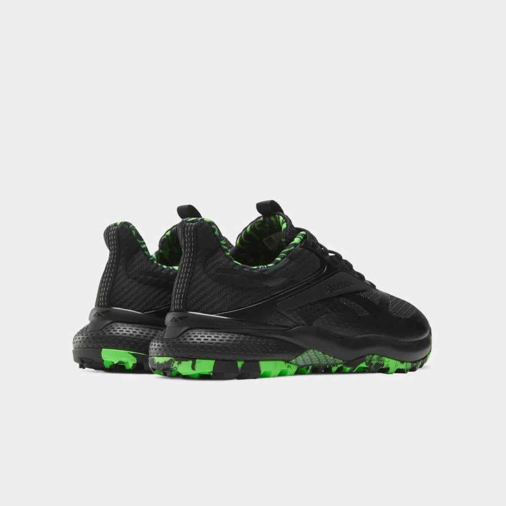 Reebok Footwear Men Nano Golf Shoes BLACK/SOLAR LIME Toe Flex