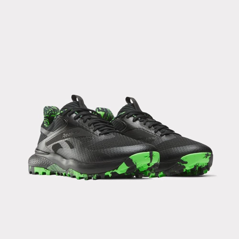 Reebok Footwear Men Nano Golf Shoes BLACK/SOLAR LIME Toe Flex