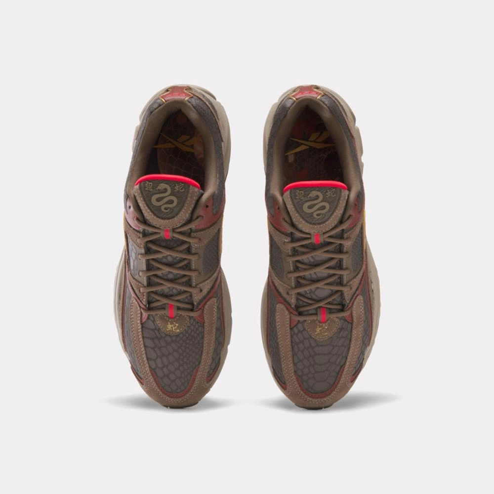 Reebok Footwear Men Premier Trinity Shoes BROWN/BROWN/RED Air Flow