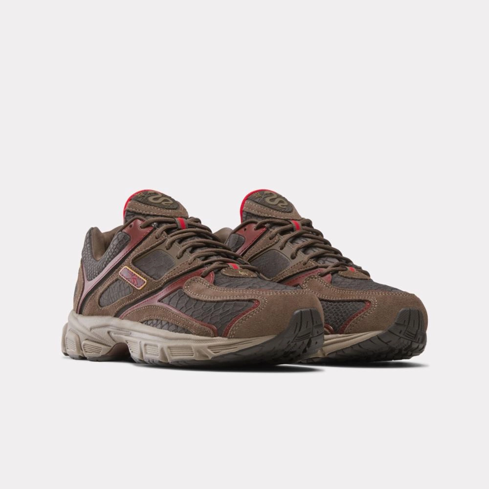 Reebok Footwear Men Premier Trinity Shoes BROWN/BROWN/RED Air Flow