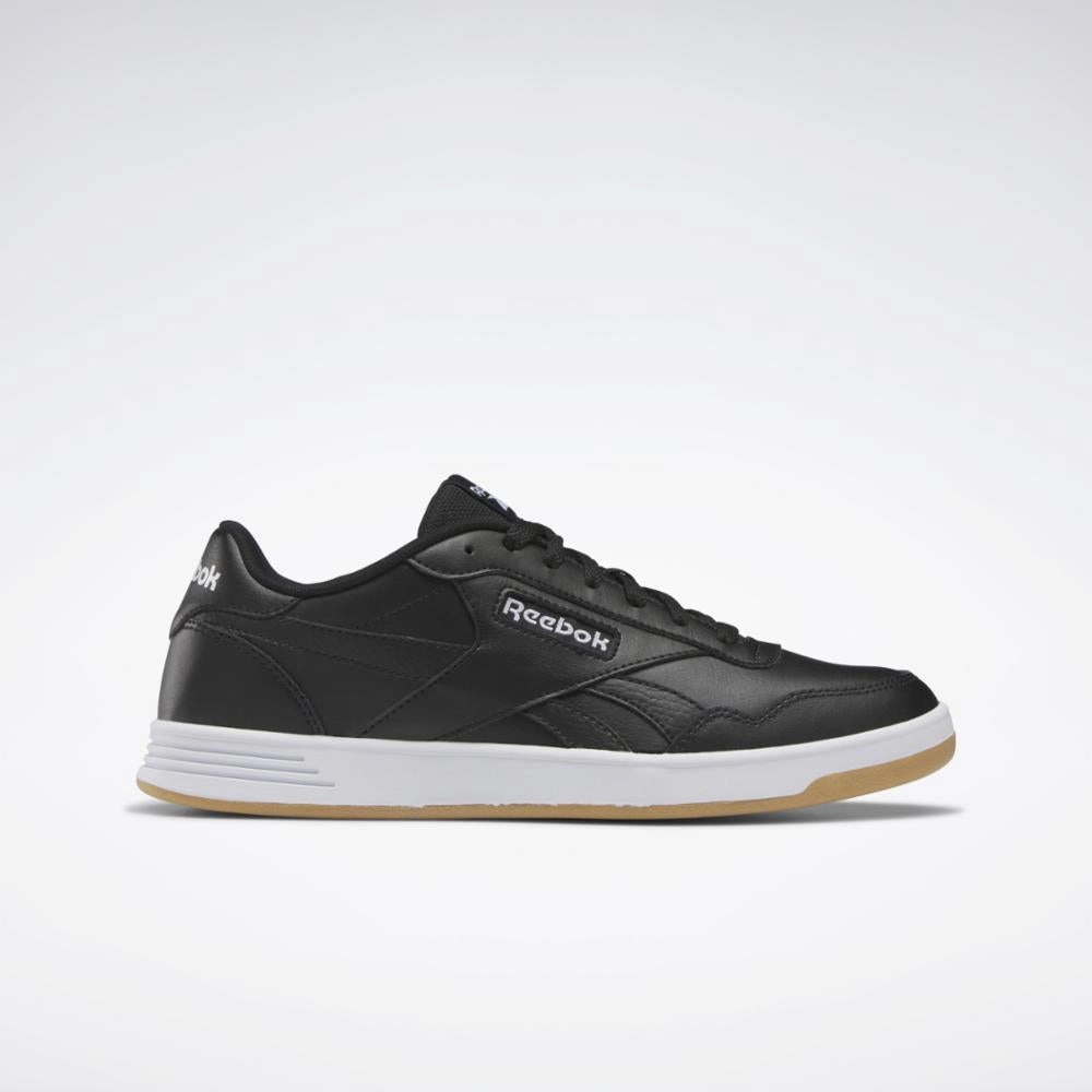 Reebok Footwear Men Reebok Court Advance Shoes CORE BLK/FTWR WHT/REEBOK RUB G Breathable mesh Field Step