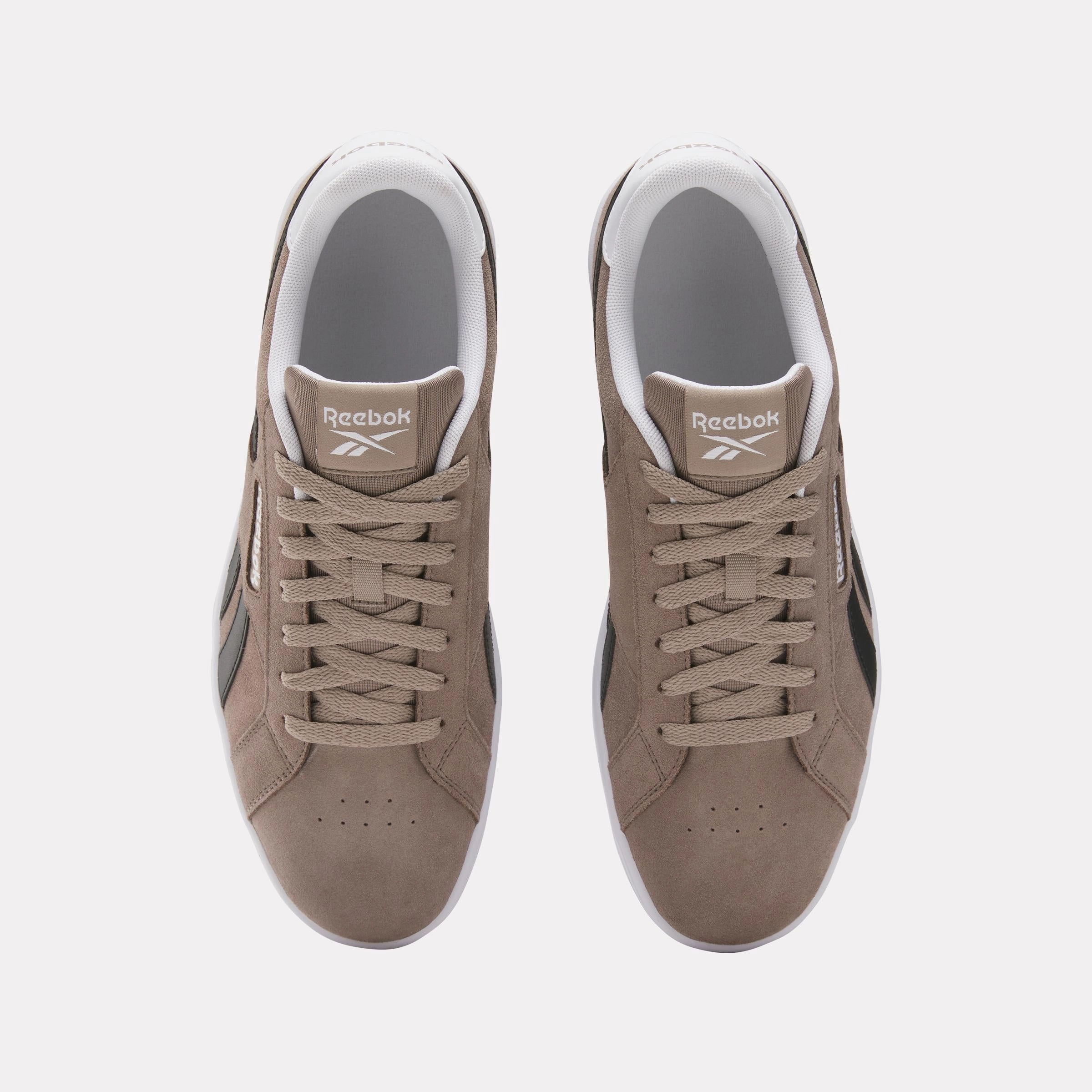 Reebok Footwear Men Reebok Court Retro Shoes GRITTYGREY/BLACK/FTWRWHITE Soft Upper Fit