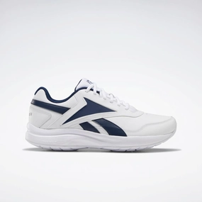 Reebok Footwear Men Walk Ultra 7 DMX MAX Extra-Wide Men's Shoes WHT/COLLEGIATE NAVY/COLLEGIATE Catch Step Log Hike