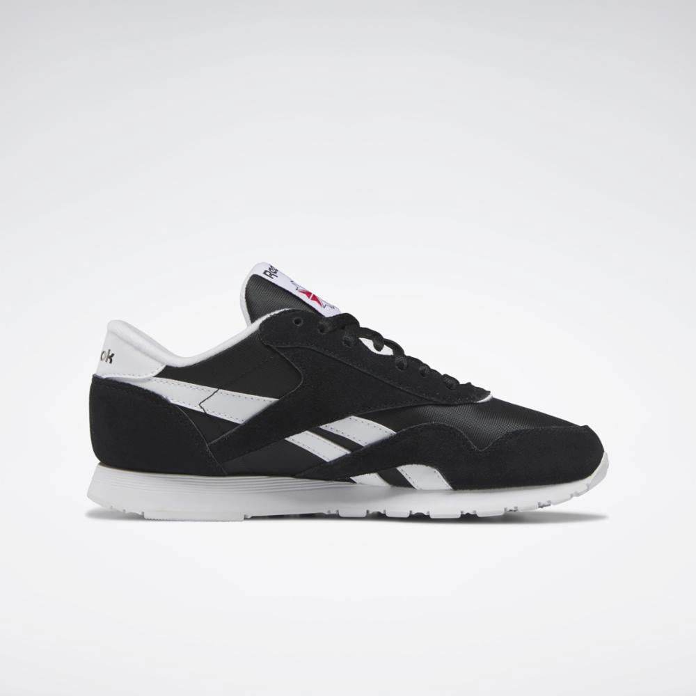 Reebok Footwear Women Classic Nylon Shoes CORE BLK/FTWR WHT/FTWR WHT Modern Step Glide Move-Out