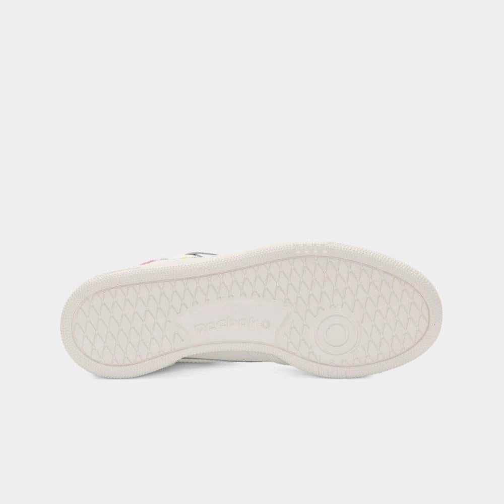 Reebok Footwear Women Club C 85 Shoes CHALK/ORANGE/PINK Soft Motion Step