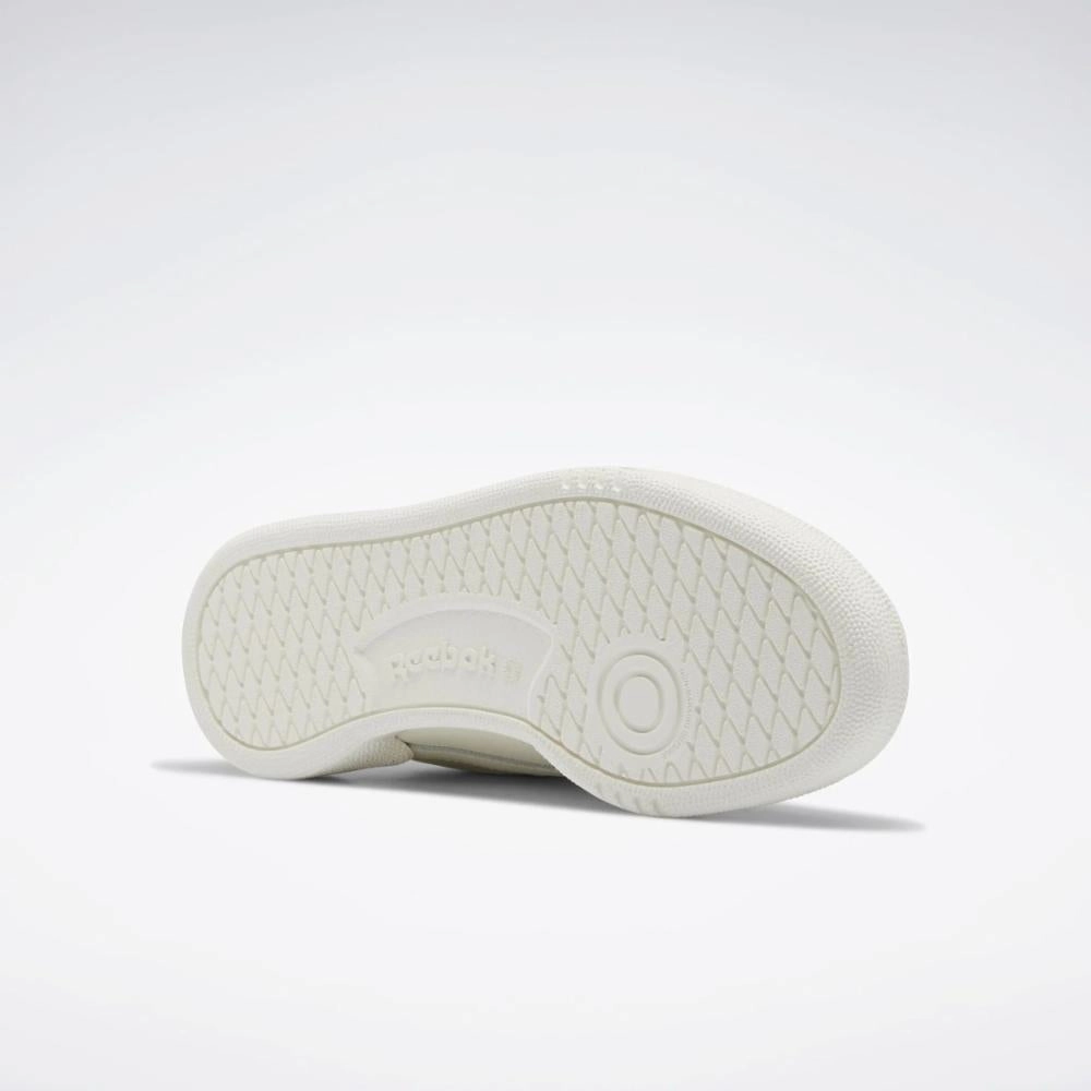 Reebok Footwear Women Club C 85 Women's Shoes CHALK/CHALK/LIGHT SAGE Urban Step-On Move Comfort Layer