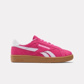 Reebok Footwear Women Club C Grounds UK Shoes TRUE PINK/DIGITAL GLEAM/GUM Push Step