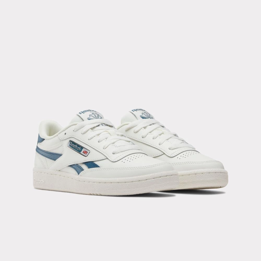 Reebok Footwear Women Club C Revenge Shoes CHALK/CHALK/ESCAPEBLUE Cozy Support