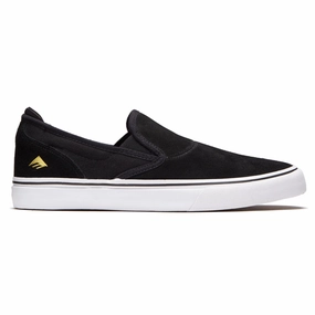 Emerica Wino G6 Slip-on Shoes - Black/White/Gold Wide fit