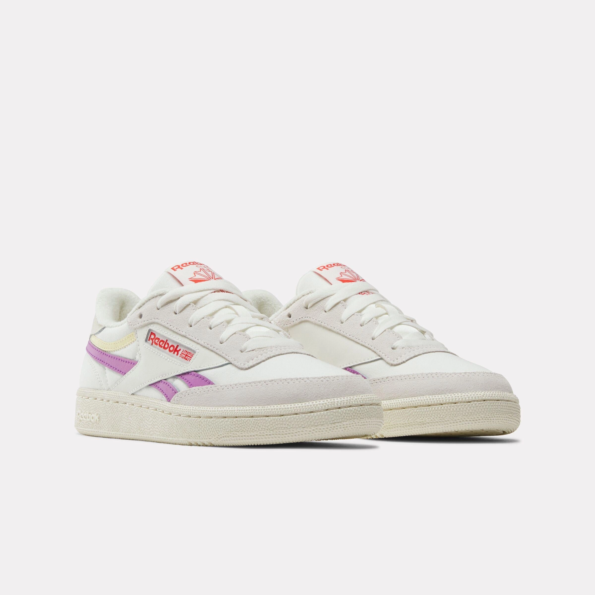 Reliable Footwear Reebok Footwear Women Club C Revenge Shoes CHALK/VINTAGECHALK/PURPLERAVE