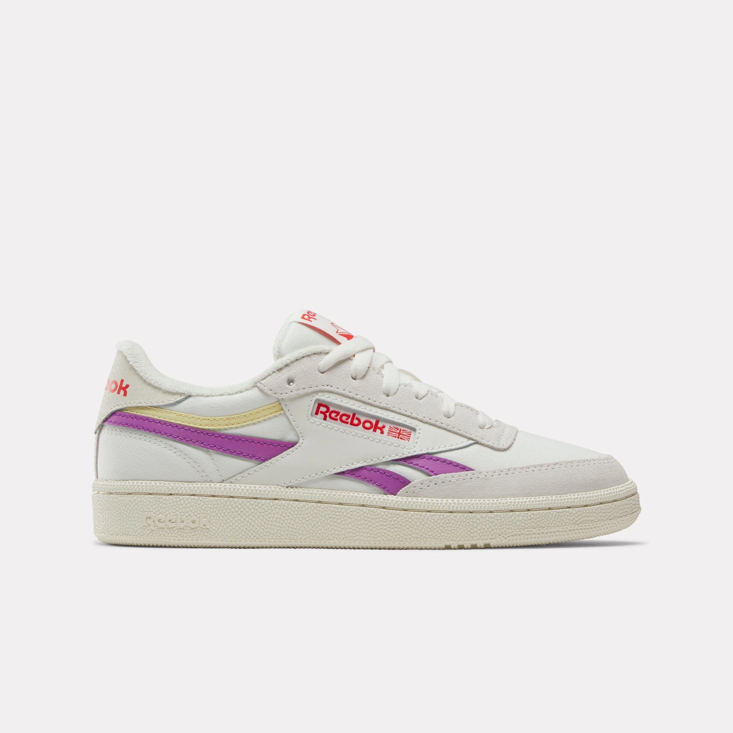 Cliff Path Reebok Footwear Women Club C Revenge Shoes CHALK/VINTAGECHALK/PURPLERAVE