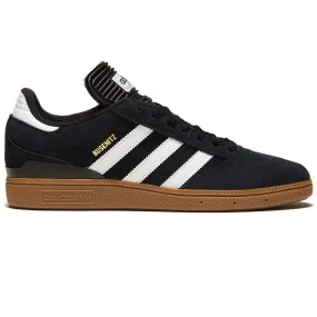 Street Style Adidas Busenitz Shoes - Black/White/Gold Metallic