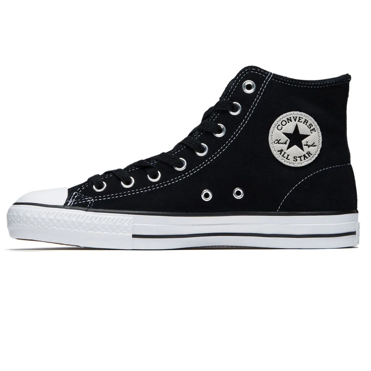 Rugged Wear Converse Chuck Taylor All Star Pro Hi Shoes - Black/Black/White