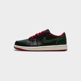 Everyday Wear Comfortable fit Womens Air Jordan 1 Low OG - Black/Gorge Green-Varsity Red-Sail