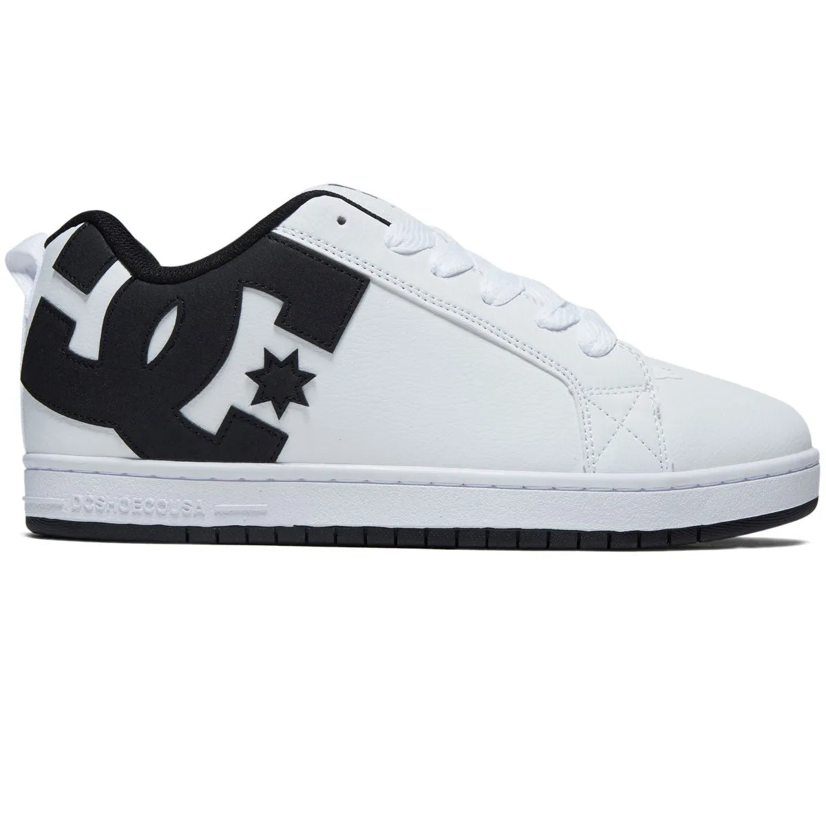 Street Leisure Easy Action DC Court Graffik Shoes - White/Black/Black