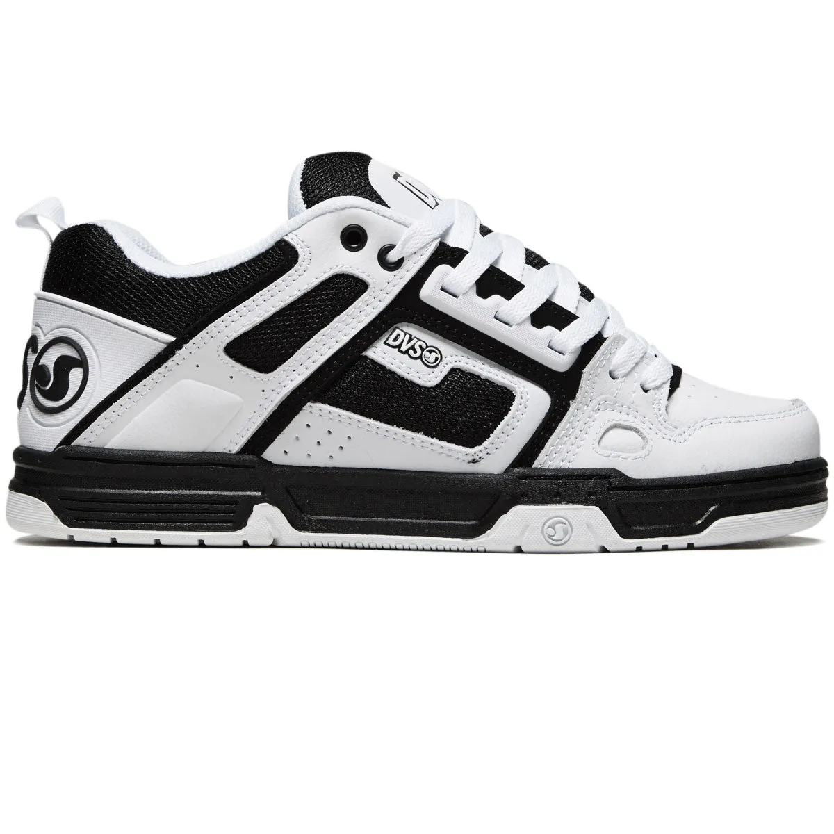 DVS Comanche Shoes - White/Black/White Leather Functional Style