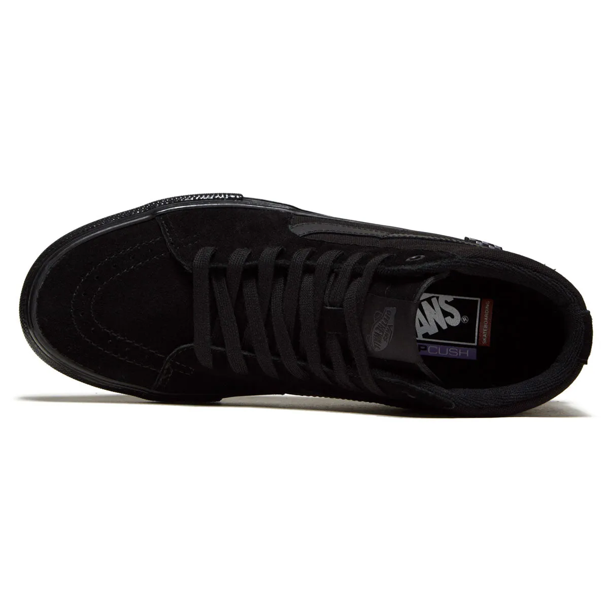 Shock Protect Vans Skate Sk8-hi Shoes - Black/Black