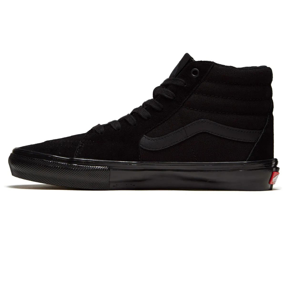 Shock Protect Vans Skate Sk8-hi Shoes - Black/Black