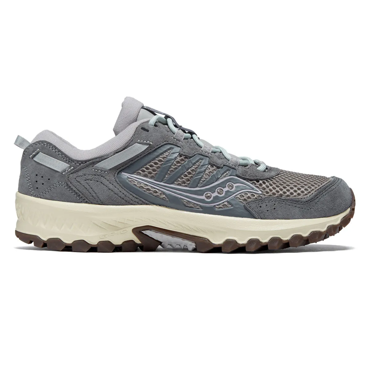 Saucony Grid Peak Shoes - Grey/Carbon Soft-touch design