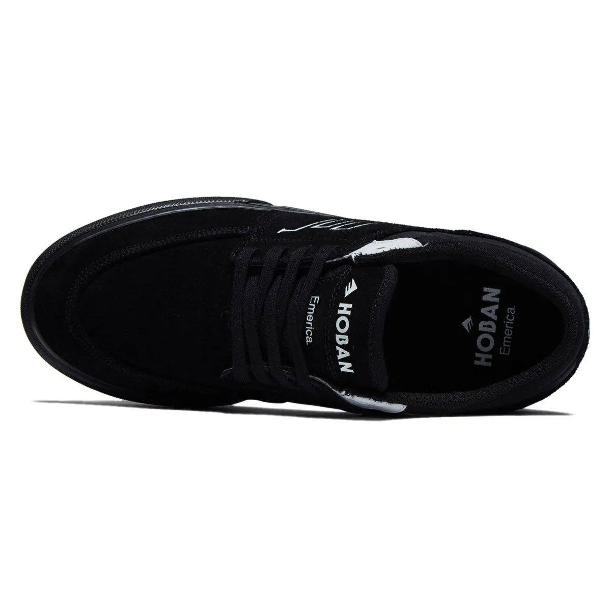 Sleek Finish Emerica Hoban Shoes - Black/Black/White