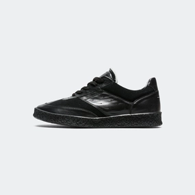 All-weather shock absorption Court Sneakers - Black Leather