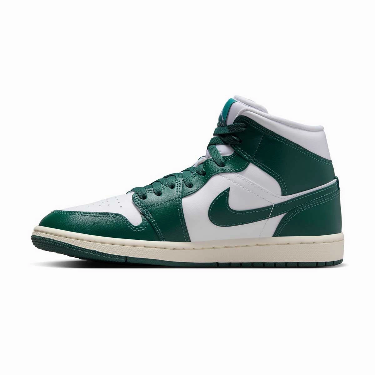 Sleek Silhouette Wmns Air Jordan 1 Mid 'Sail Oxidised Green'