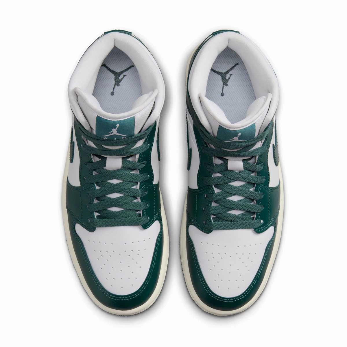 Sleek Silhouette Wmns Air Jordan 1 Mid 'Sail Oxidised Green'