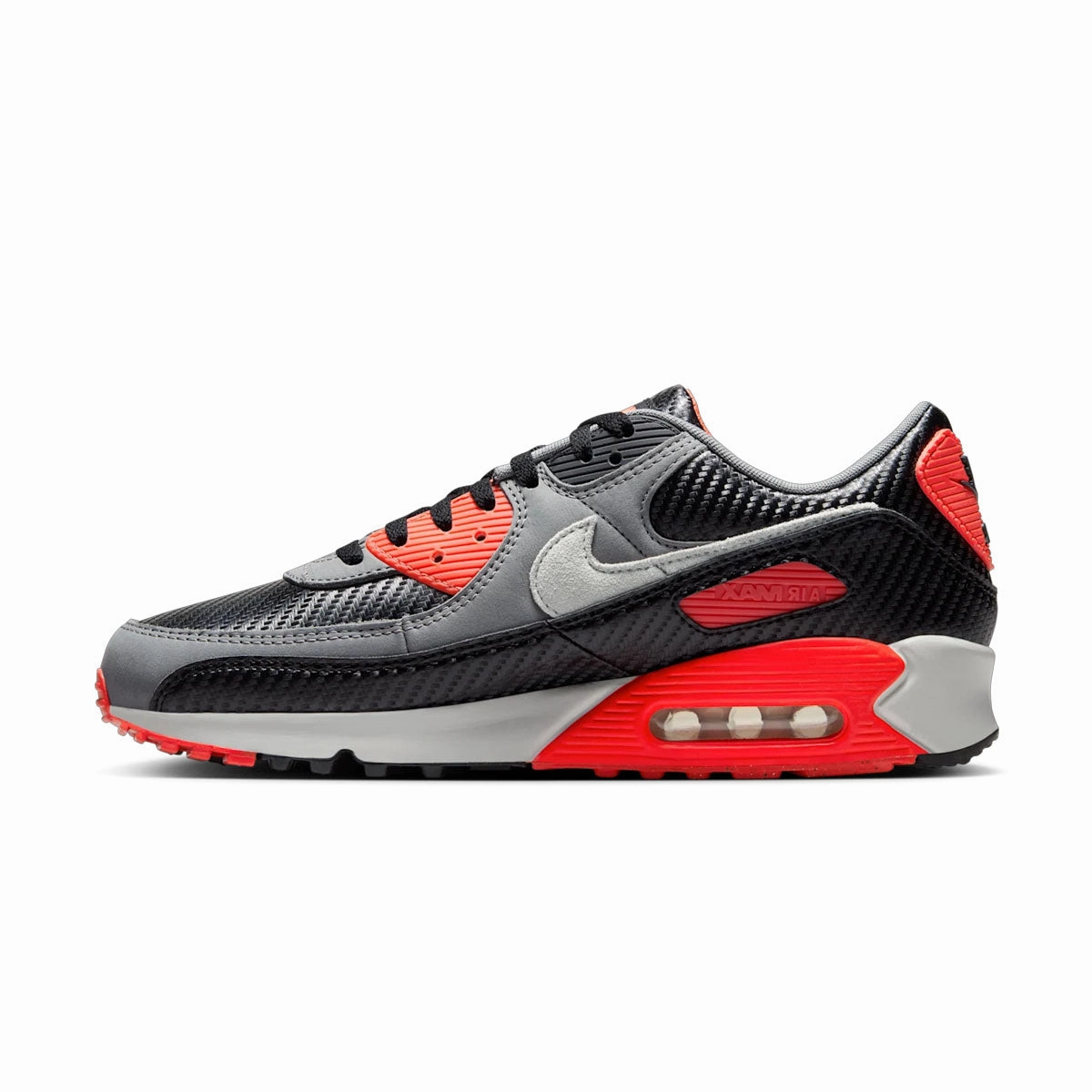 Sleek Style Air Max 90 Premium 'Infrared Carbon'
