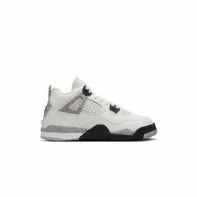 Breathable Upper Kids Air Jordan 4 Retro 'White Cement'