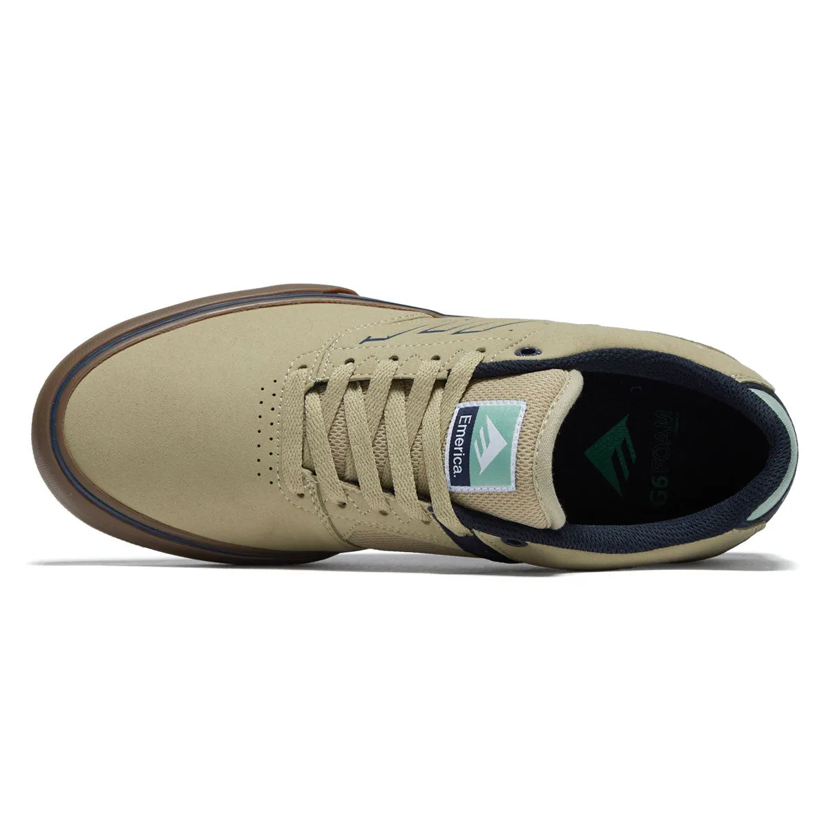 Smooth ride Emerica The Low Vulc Shoes - Tan/Blue/Green