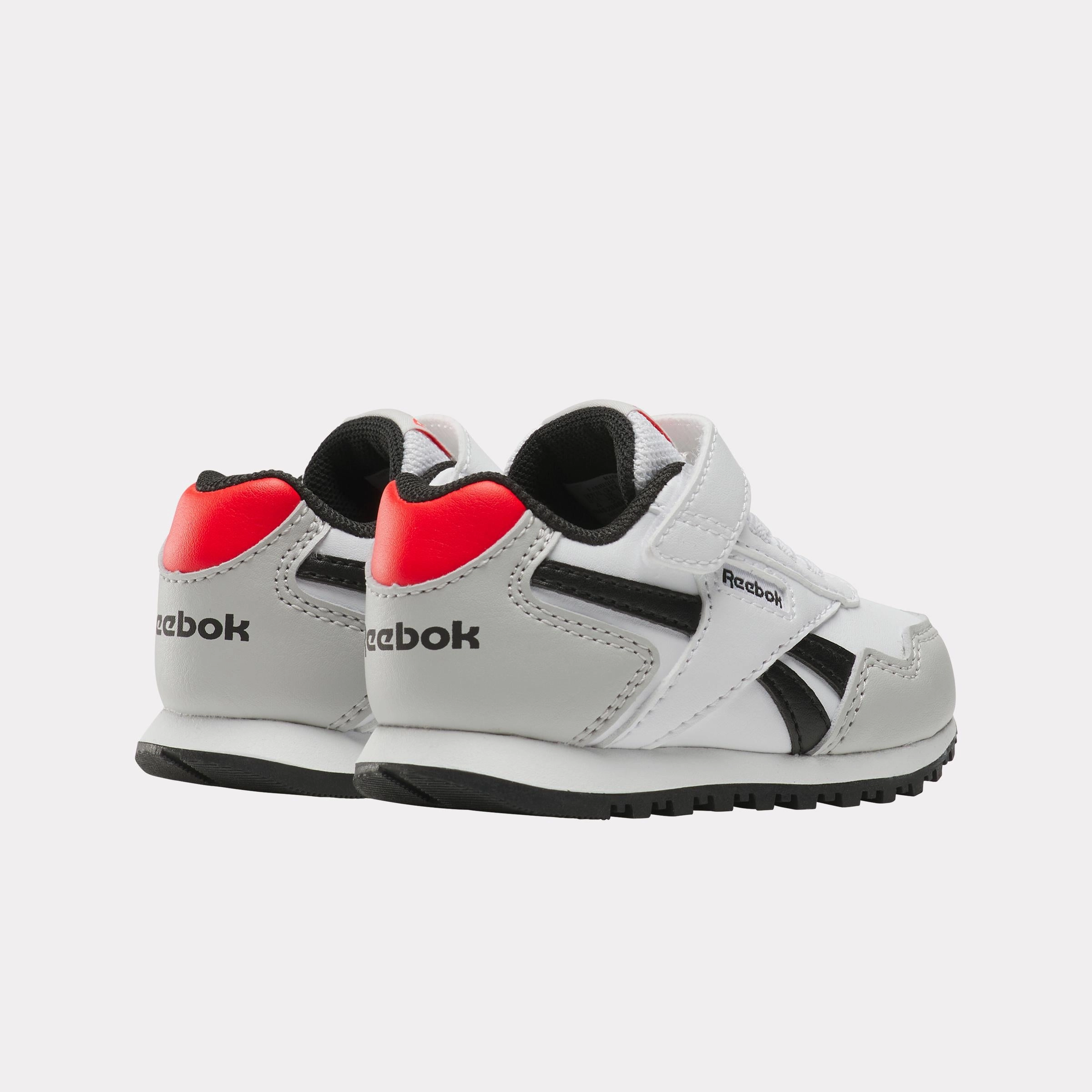 Soft Footbed Comfort Reebok Footwear Kids Reebok Glide Elastic Lace & Top Strap Shoes - Toddler FTWRWHITE/MISTGREY/ENERGYRED