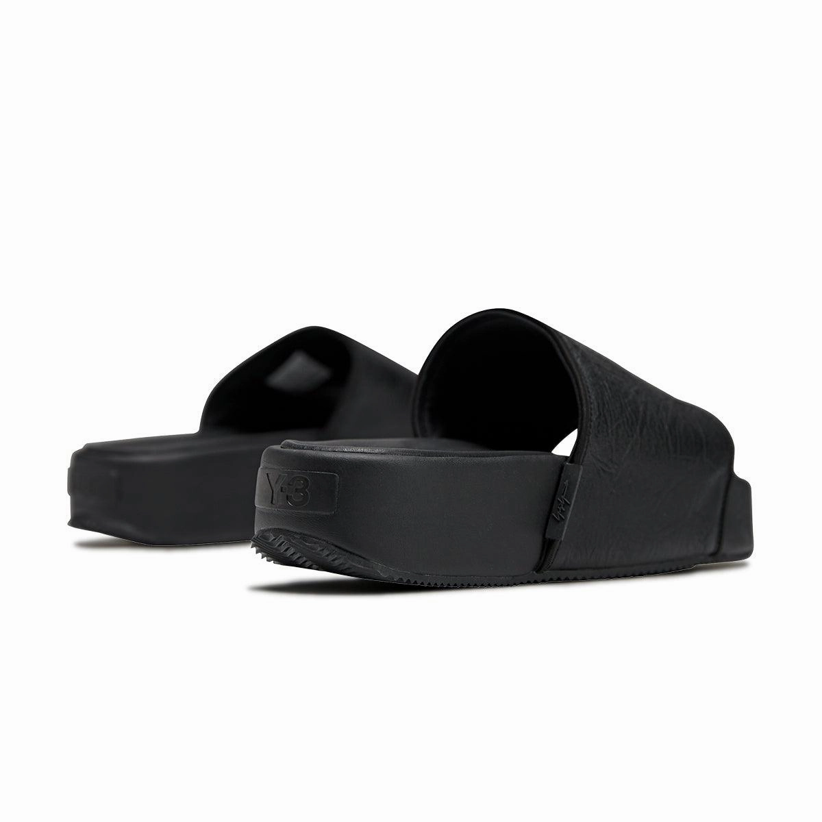 Soft Footbed Leather Slides 'Black'