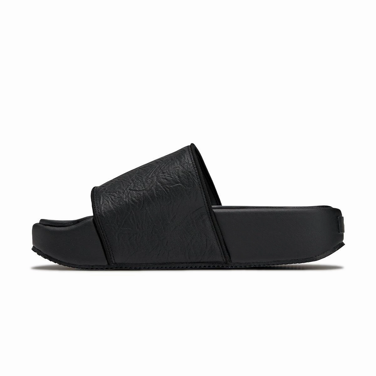 Soft Footbed Leather Slides 'Black'
