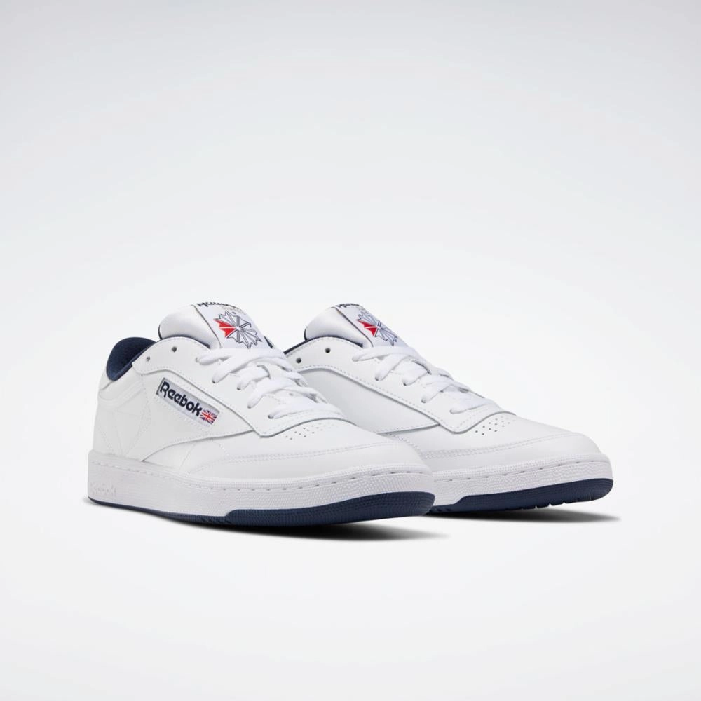 Soft Glide Move Reebok Footwear Men Club C 85 Shoes INT-WHT/NAVY