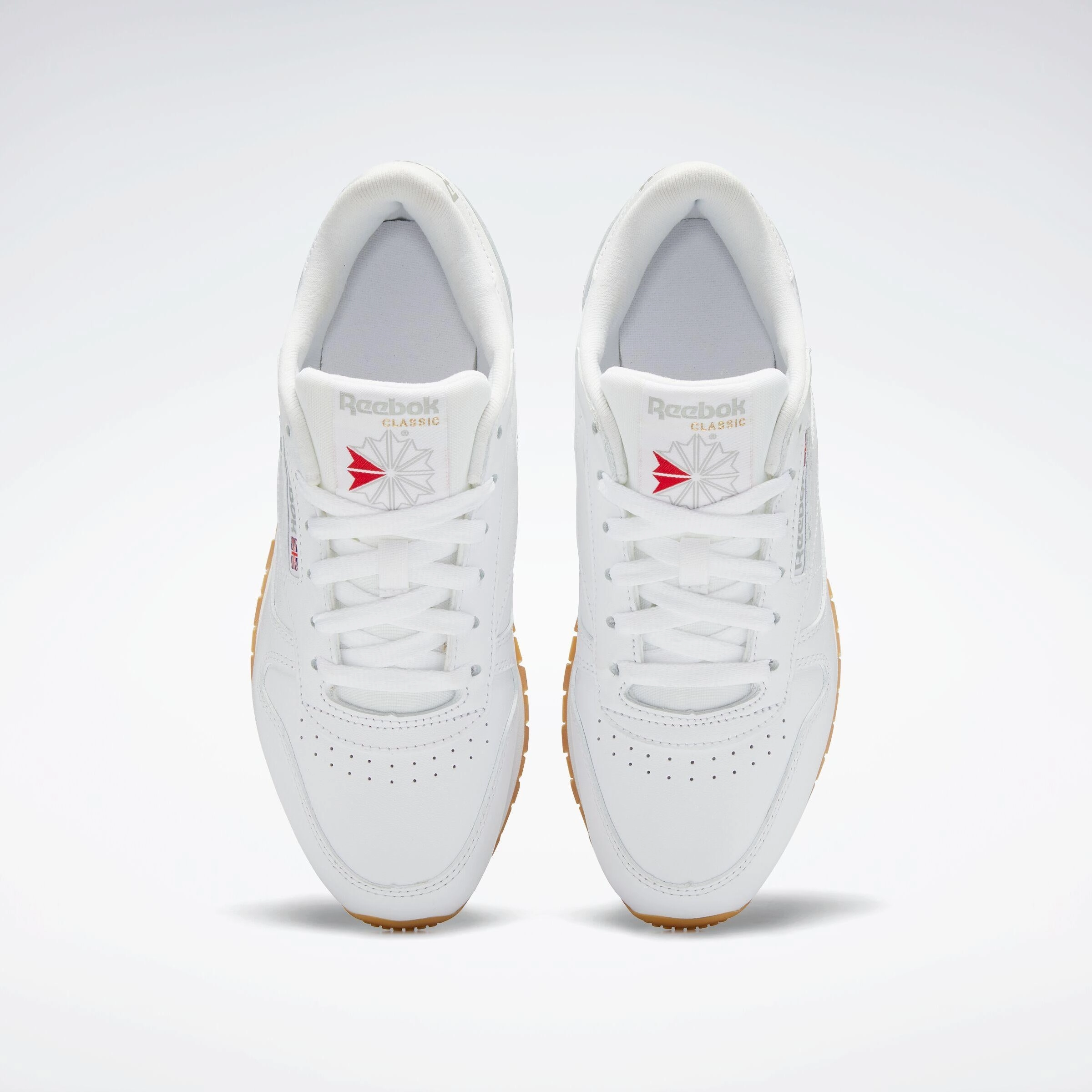 Soft Midsole Layer Reebok Footwear Women Classic Leather Shoes FTWR WHT/PURE GRY 3/REEBOK RUB