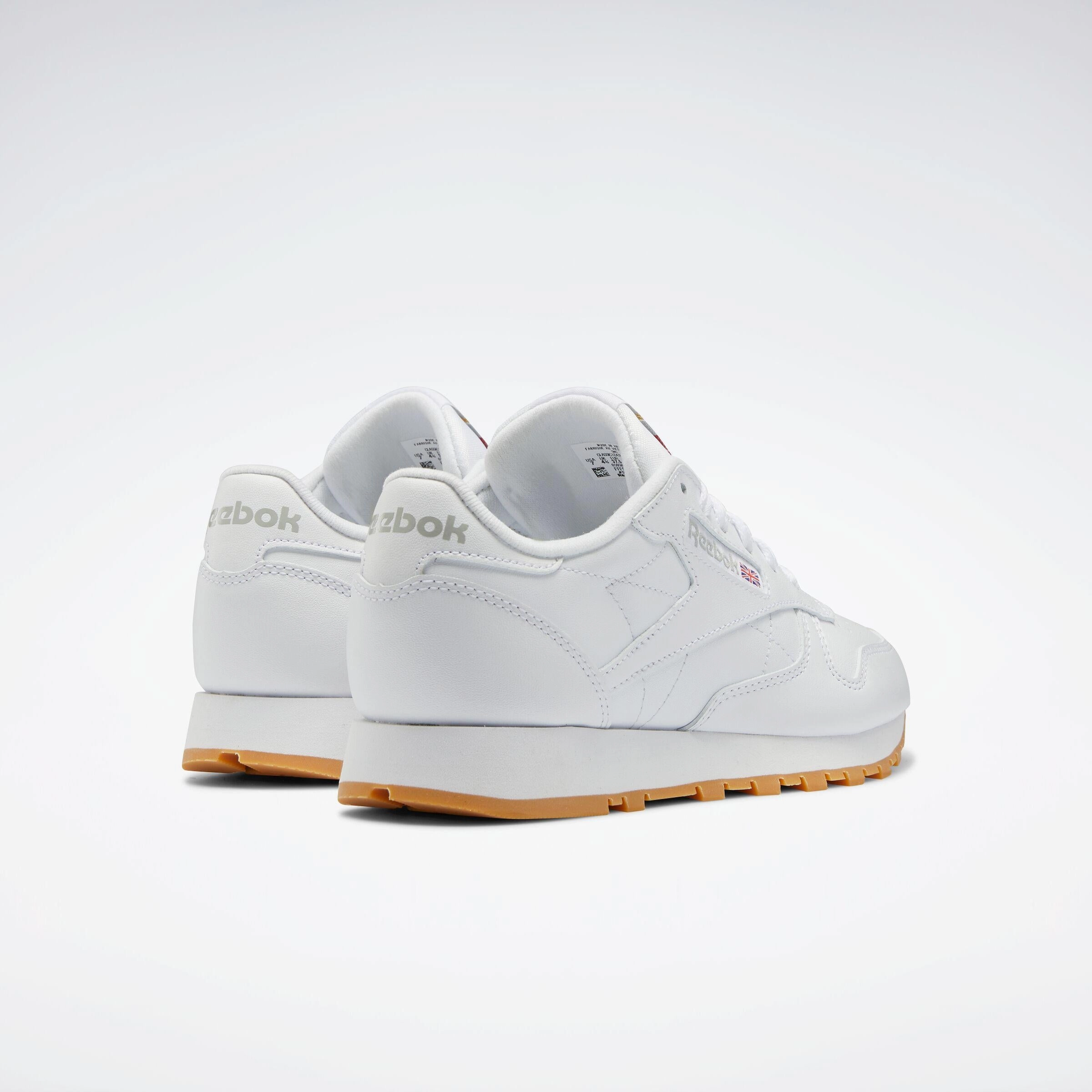 Soft Midsole Layer Reebok Footwear Women Classic Leather Shoes FTWR WHT/PURE GRY 3/REEBOK RUB