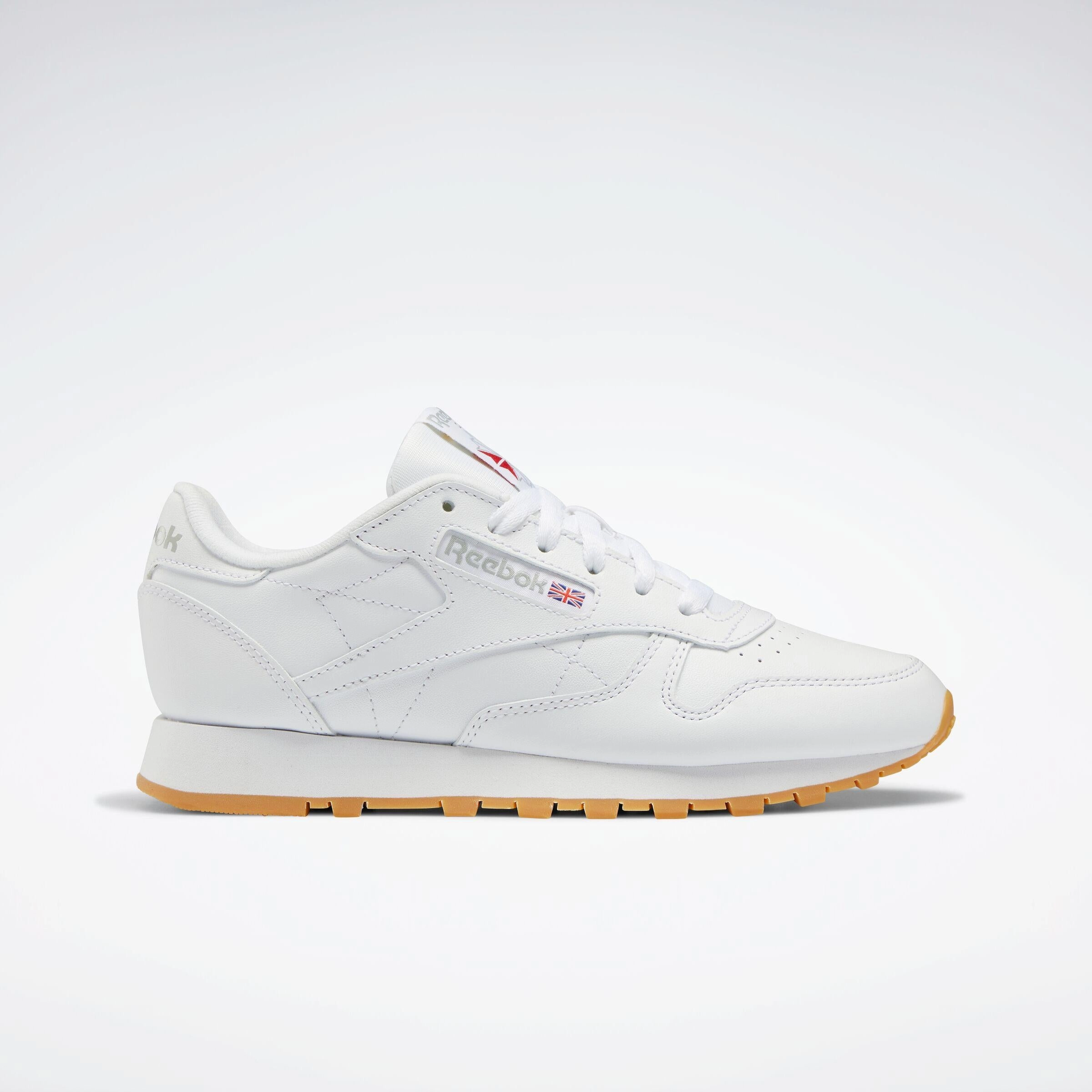 Drop Step Reebok Footwear Women Classic Leather Shoes FTWR WHT/PURE GRY 3/REEBOK RUB