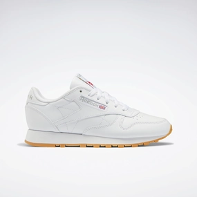 Drop Step Reebok Footwear Women Classic Leather Shoes FTWR WHT/PURE GRY 3/REEBOK RUB