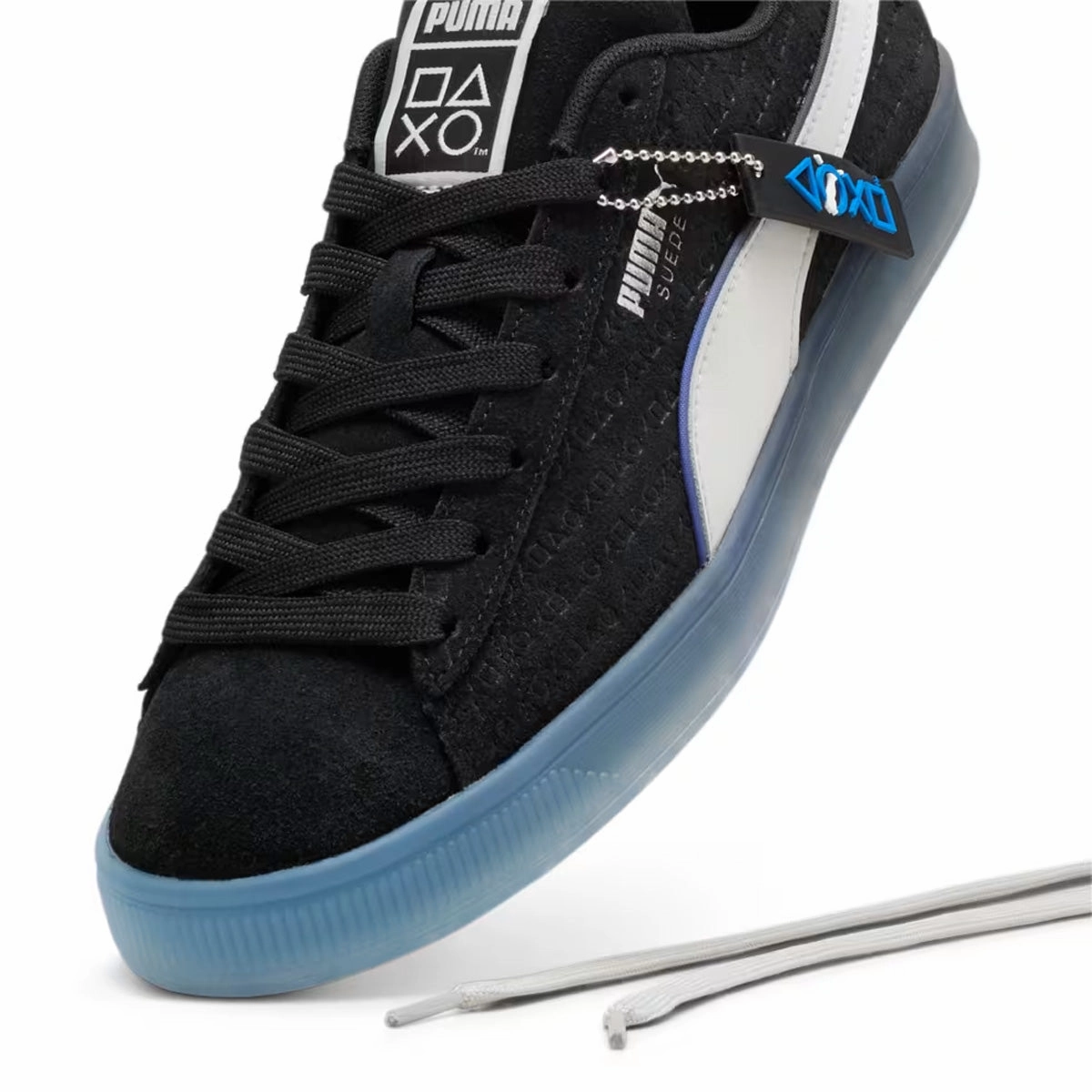 Soft Motion Layer   Playstation Suede 'Black Glacial Gray'