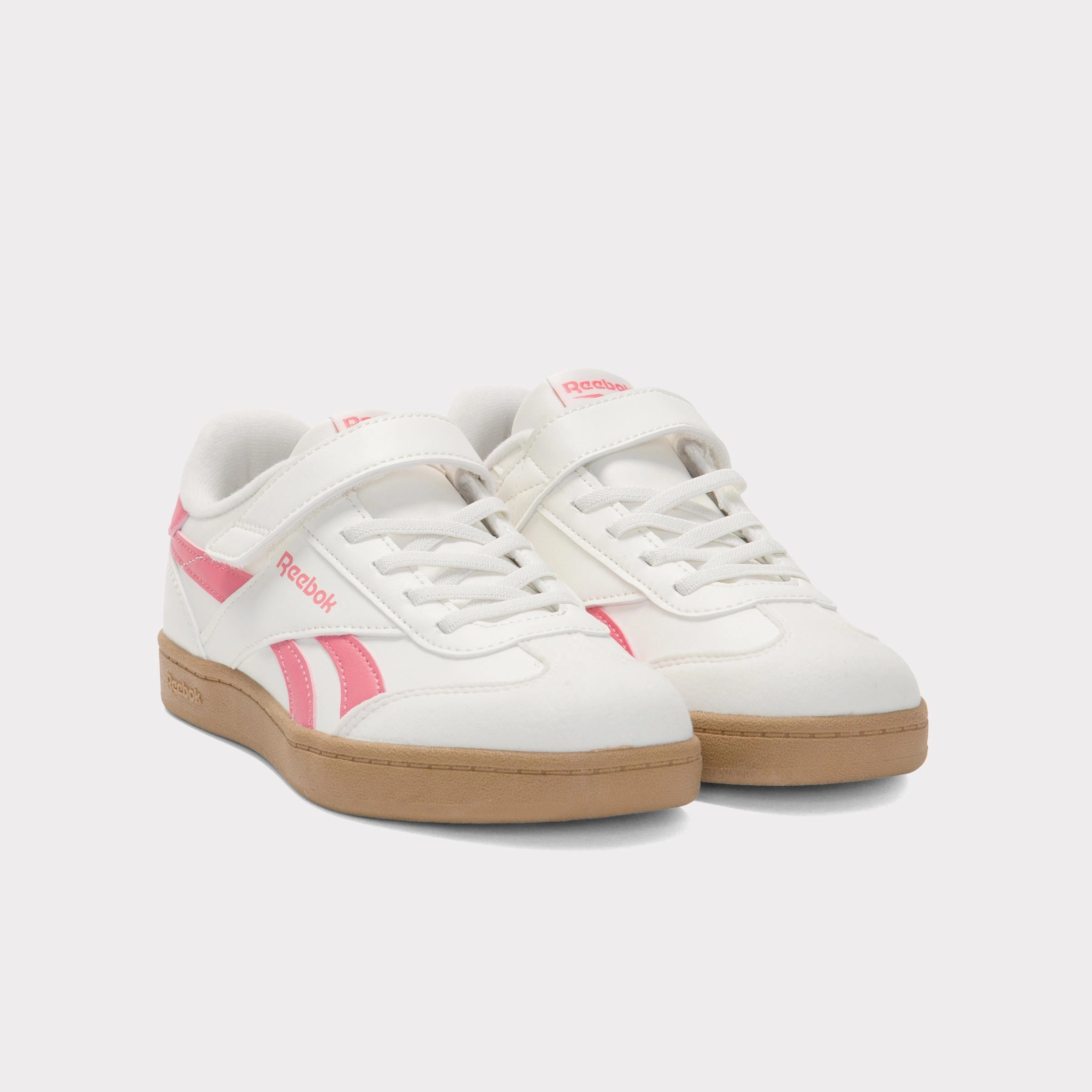 Soft Motion Step-On Comfort Layer Reebok Footwear Kids Smash Edge Shoes ??Pre-School CHALK/PASSIONPINK/SGUM1