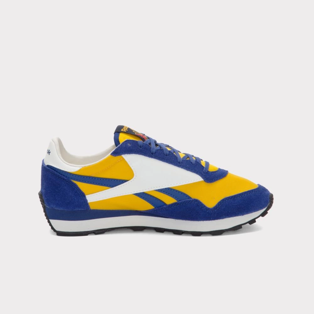 Soft Ride Reebok Footwear Men Aztec II Shoes COBALT/ALWAYS YELLOW/CHALK