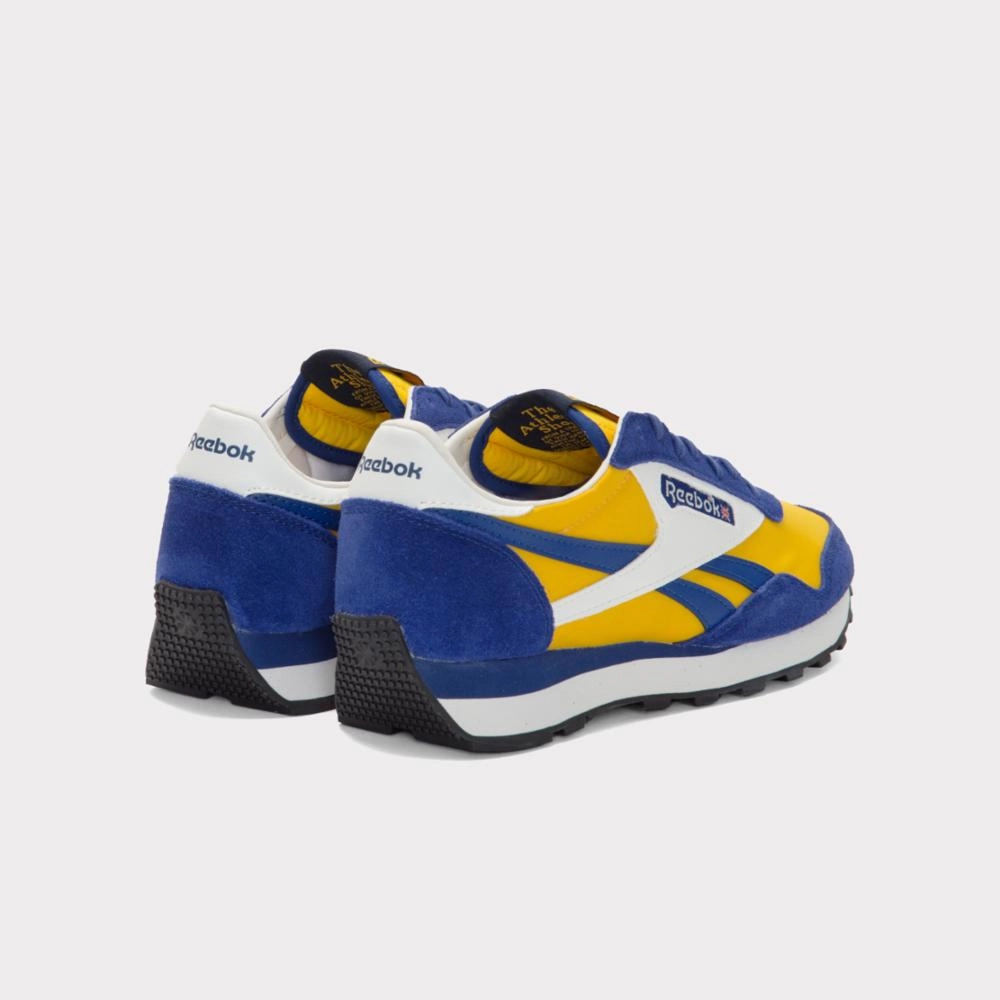 Soft Ride Reebok Footwear Men Aztec II Shoes COBALT/ALWAYS YELLOW/CHALK