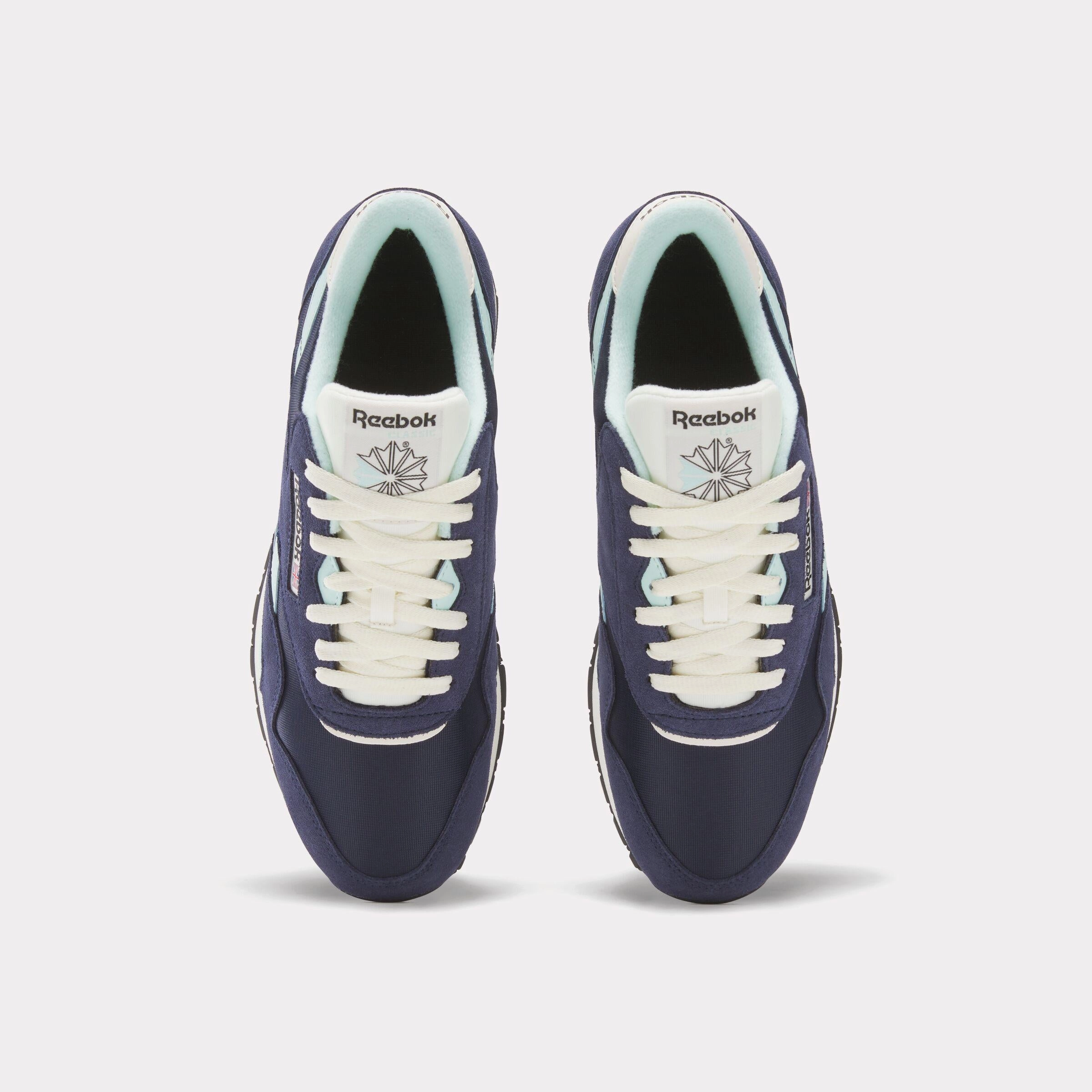 Soft Walk Reebok Footwear Men Classic Nylon Shoes VECTOR NAVY/GLITCH AQUA/VINTAG