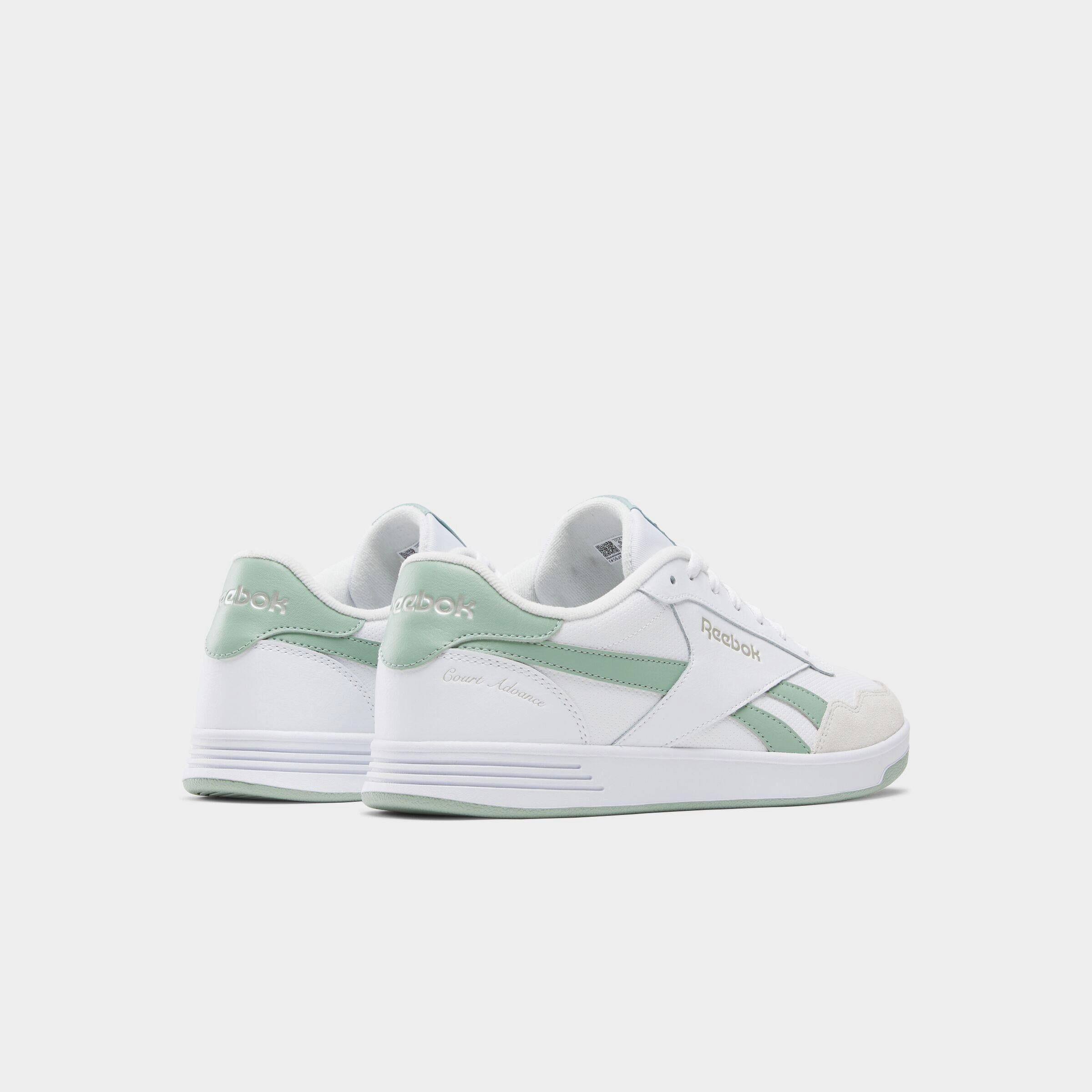 Soft Walk-Step Reebok Footwear Men Court Advance Shoes FTWRWHITE/HYBRIDGREEN/BARELYGR