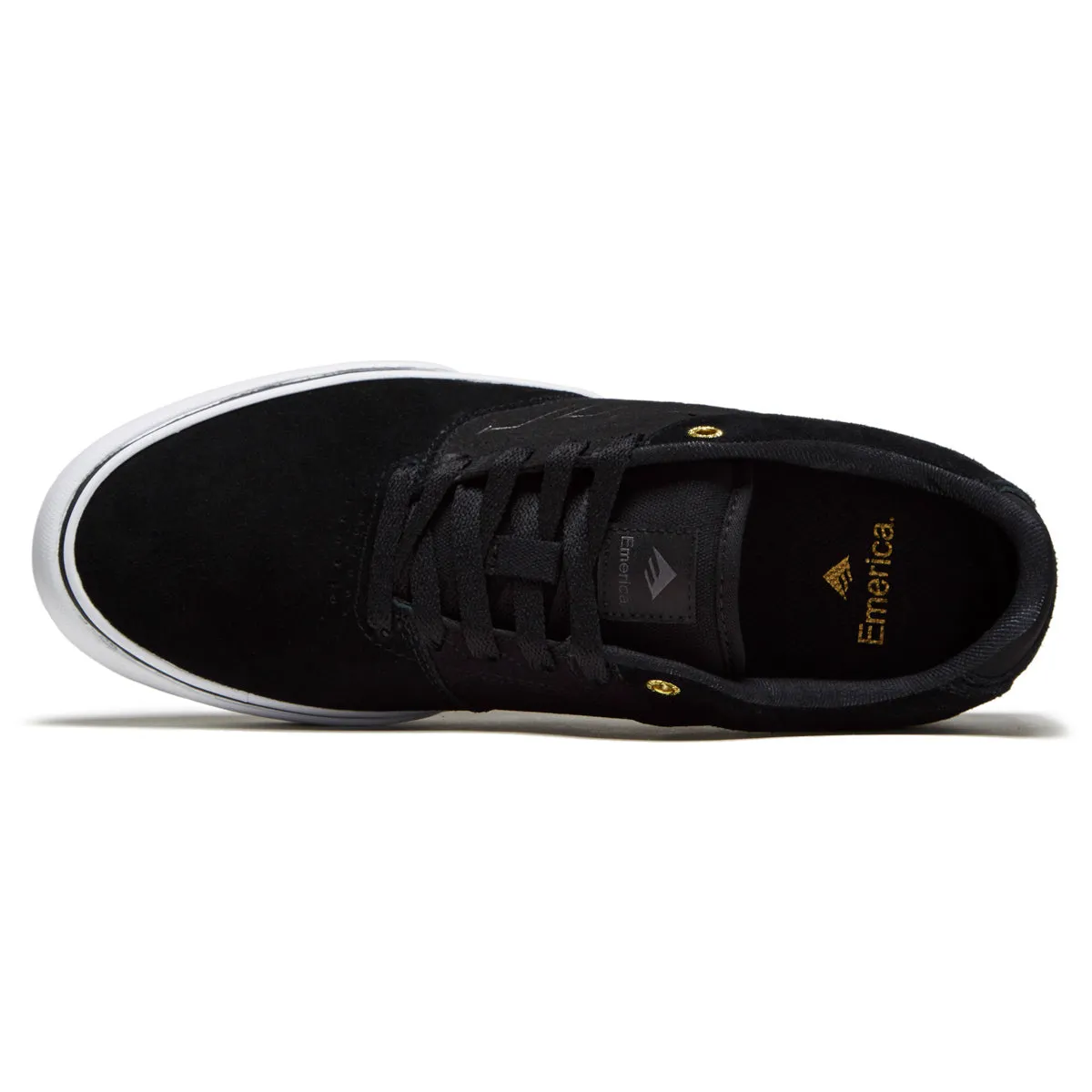 Sport Inspired Emerica The Low Vulc Shoes - Black/Gold/White