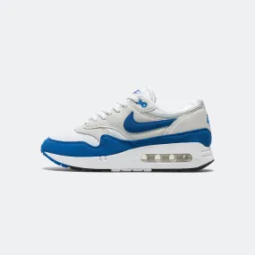 Elevated arch Womens Air Max 1 '86 OG - White/Royal Blue-Lt Neutral Grey-Black