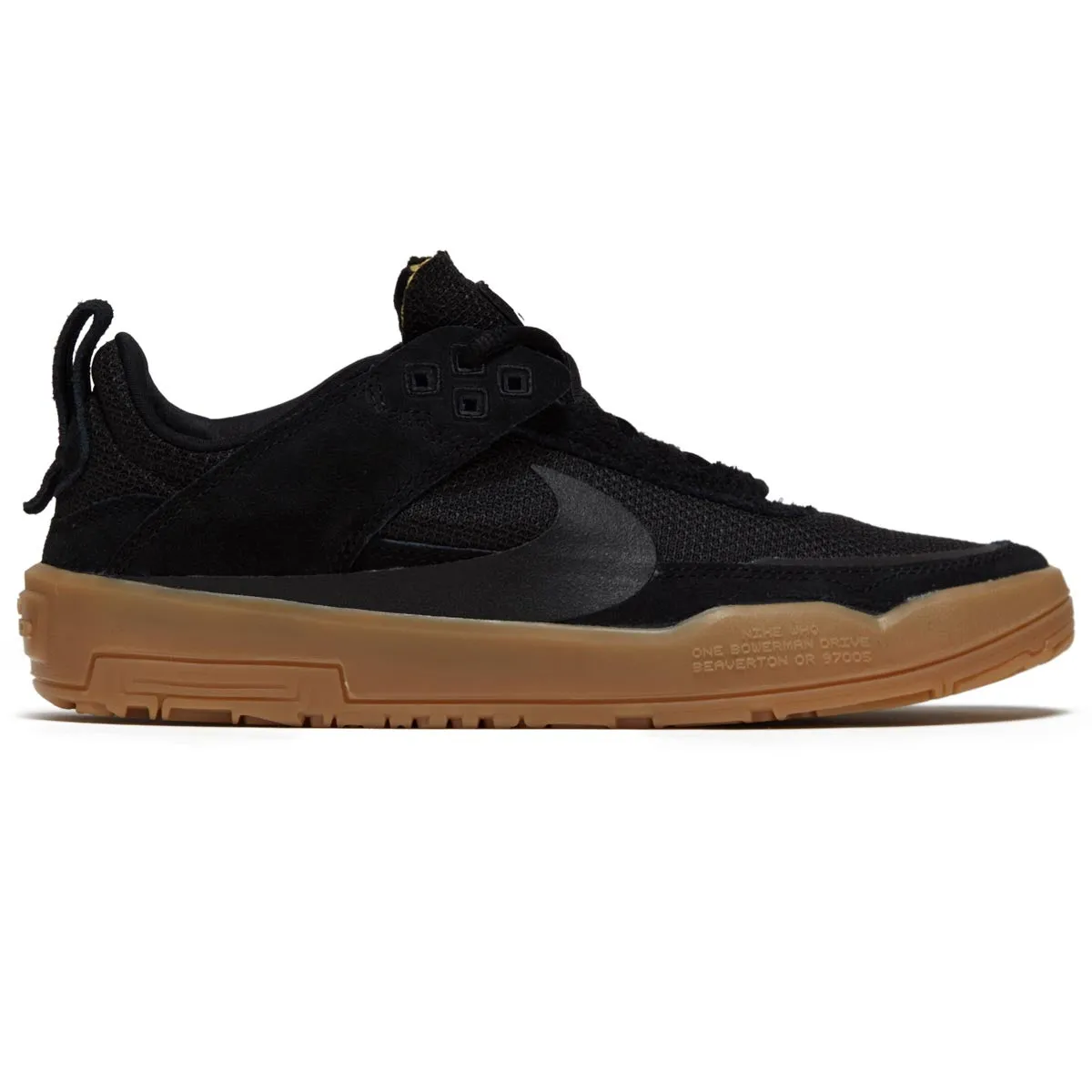 Nike SB Youth Day One Shoes - Black/Black/Gum Light Brown/White Board Ready Comfort